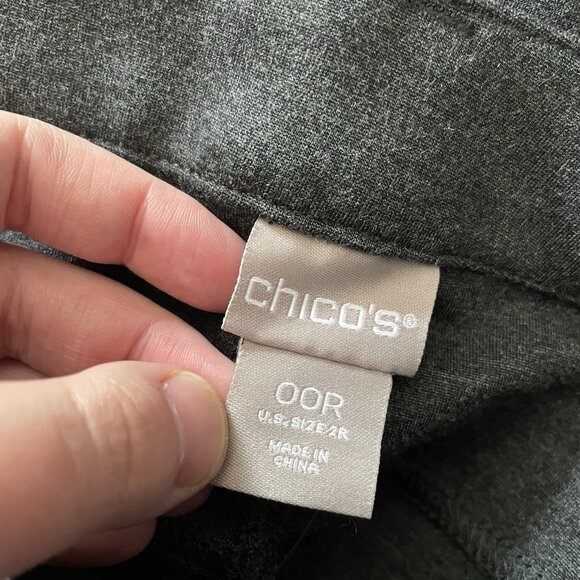 Chicos Women Sz 00R US 2R Gray Ponte Knit Stretch Slim Leg Dress Pants NWT - Picture 8 of 9